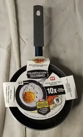 Granite Stone 080313022760 Small Rock 5.5 Inch Nonstick Fry Pan With Soft Touch Handle