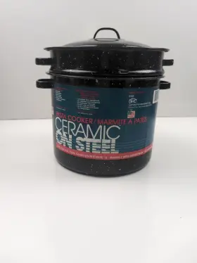319806 Granite Ware 7.5 Quart 3 Piece Multiuse Pasta Pot Set Strainer With Lid