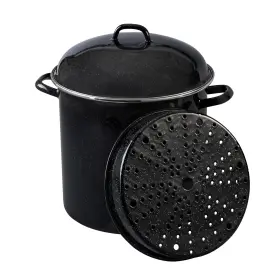 320658 Granite Ware 15 Quart Heavy Gauge Seafood Tamale Steamer Pot With Lid And Trivet