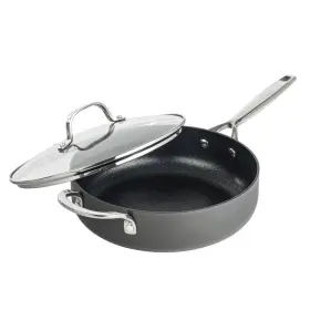 1430 Granitestone Saute Pan Gray 5.5 Quart Nonstick 4-layer Ultra Release For Cooking