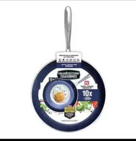7071 Granitestone Blue 12 Inch Ultra Nonstick Coating Fry Pan With Cool Touch Handles