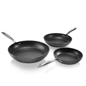 7197 Granitestone Fry Pan Set Hard Anodized Nonstick Oven Safe 8 Inch 10 12 3-piece