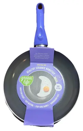 42210a Greenlife 8in Ceramic Non-stick Frying Pan Purple Induction Dishwasher Safe New