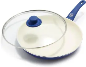Greenlife 885837028300 Soft Grip Healthy Ceramic Nonstick 12 Inch Frying Pan Skillet With Lid P