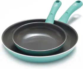 Cc002347-001 Greenlife Soft Grip Diamond Healthy Ceramic Nonstick 7 Inch And 10 Frying Pan Skil