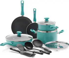 Cc002349-001 Greenlife Soft Grip Diamond Healthy Ceramic Nonstick 13 Piece Cookware Pots And