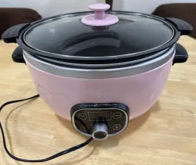 Cc004800 Greenlife Pink Slow Cooker 6 Quart Ceramic Nonstick Pot With Lid Model
