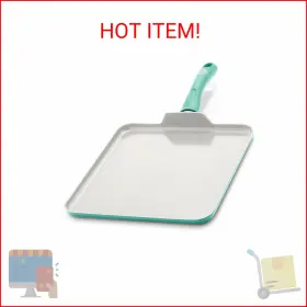 Greenlife Cc004874-001 Soft Grip Healthy Ceramic Nonstick 11 Inch Griddle Pan Pfas-free Dishwa