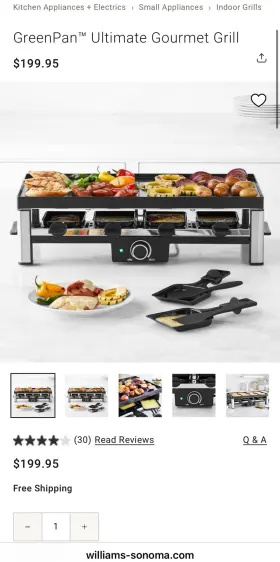 Greenpan 858837027631 Bistro Gourmet Ultimate Party Grill Set 17pc