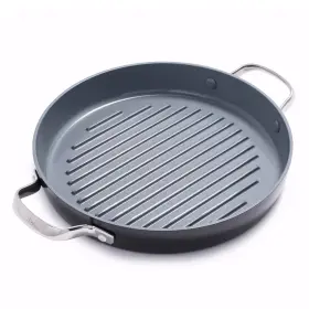 Greenpan 885837013788 Valencia Hard Anodized Healthy Ceramic Nonstick 11 Inch Grill Pan Pfas-free Ind