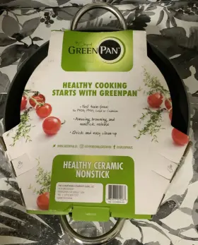 Greenpan 885837019483 Green Pan 11 Inch Round Grill /non Stick Ceramic Toxin Free