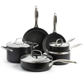 Greenpan 885837025132 Canterbury Hard Anodized Healthy Ceramic Nonstick 10 Piece Cookware Pots And