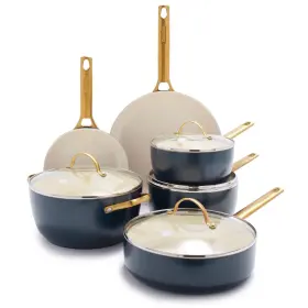 Greenpan 885837028058 Reserve Hard Anodized Healthy Ceramic Nonstick 10 Piece Cookware Pot