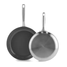 Greenpan 885837035490 Chatham Tri-ply Stainless Steel Nonstick 10 Inch And 12 Frying Pan Skillet Set