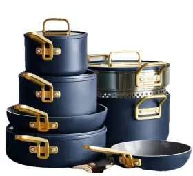 Greenpan 885837039399 Stanley Tucci Ceramic Nonstick 11-piece Cookware Set Marino Blue New