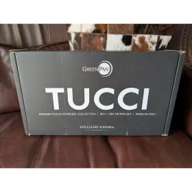 Greenpan 885837039566 Stanley Tucci Stainless Steel Ceramic Nonstick 8 Inch And 10 Frypan Set