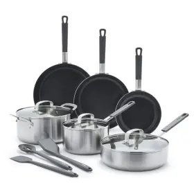 Greenpan 885837046052 X Bobby Flay Stainless Steel 12 Piece Cookware Pots And Pans Set Pr