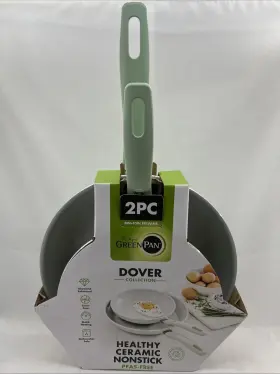 Greenpan 885837048186 Dover 8 Inch And 10 2 Piece Frying Pan Skillet Set Non-toxic Pfas-free Cer