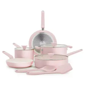 94444952 Greenpan Rio Advanced 10pc Ceramic Nonstick Cookware Set Pink