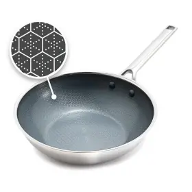 94594132 Greenpan Prism 10 Inch Hybrid Stainless Steel And Ceramic Nonstick Wok