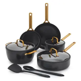 94965692 Greenpan 10pc Reserve Pro Ceramic Nonstick Cookware Set Black