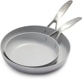 Cc000016-001 Greenpan Venice Pro Nonstick Ceramic Frying Pan Skillet Set 8 And 10 Inch - New