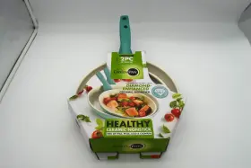 Greenpan Cc000385-001 Rio Healthy 2pk Ceramic 8 Inch And 10 Blue Pastel Nonstick Frypans