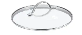 Cc001059-001 Greenpan Glass Lid With Stainless Steel Handle 9.5 Silver