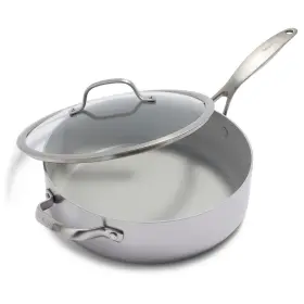 Cc002257-001 Greenpan Venice Pro Tri-ply Stainless Steel Healthy Ceramic Nonstick 5 Quart Saute
