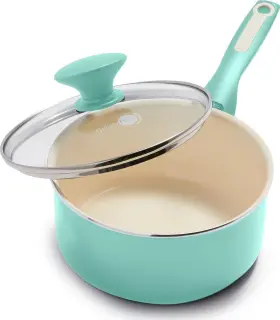 Cc003238-001 Greenpan Rio Healthy Ceramic Nonstick 2 Quart Saucepan With Lid Pfas-free Safe