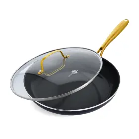 Cc006844-001 Greenpan Swift Cookware 12 Inch Frying Pan Skillet With Glass Lid Healthy Ceramic Nonstic