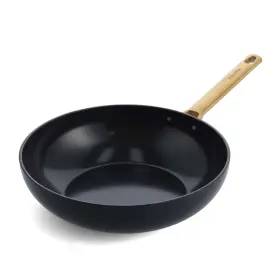 Cc006985-001 Greenpan Hard Anodized Healthy Ceramic Nonstick 11 Inch Wok Pan Black