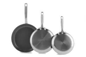 Cc007025-001 Greenpan Chatham Tri-ply 3-piece Frying Pan Set 8 Inch 9.5 11 Pfas-free