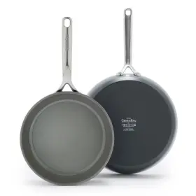 Cc007532-001 Greenpan Skillets 2-piece Aluminum Nonstick Hard-anodized Ceramic Slate Grey