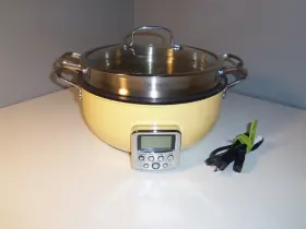 Cc007821 Greenpan Green Pan 6 Quart Essential Smart Electric Skillet 10 Modes - Sunrise Yellow Gold
