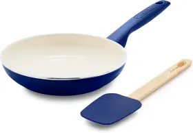 Cc008155-001 Greenpan Rio Healthy Ceramic Nonstick 8 Inch Frying Pan Skillet And Silicone Spatula Set So
