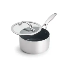 Cc008340-001 Greenpan Valencia Pro Tri-ply Stainless Steel 1.5 Quart Saucepan With Lid Healthy