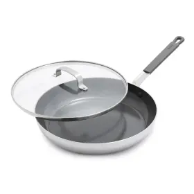 Cc008671-001 Greenpan X Bobby Flay Stainless 12 Inch Frying Pan With Lid Steel