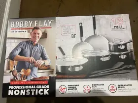 Cc008880-001 Greenpan Green Pan X Bobby Flay 13 Piece Cookware Pots And Pans Set - Black New 249