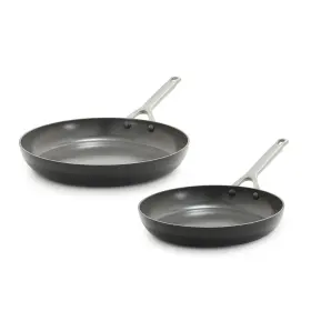 Cc009757-001 Greenpan X Bobby Flay 10 Inch And 12 Hard Anodized Ceramic Nonstick Frying Pan Set