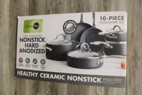 Cc010122-001 Greenpan Lima Coll 10 Piece - Healthy Ceramic Nonstick Cookware Set Black