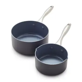 Cw0004154 Greenpan Anodized Healthy Ceramic Nonstick 1 Quart And 2 Saucepan Pot Set Pfas Free Oven Sa