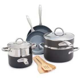 Cw000545-004 Greenpan Lima Hard Anodized Healthy Ceramic Nonstick 12 Piece Cookware Pots And Pans S