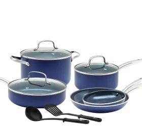 K380122 Greenpan Blue Diamond 10-piece Diamond-infused Nonstickcookware Set