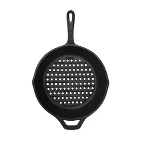 00397tvn Grill Zone Pan With Holes Cast Iron 10.25- Inch -
