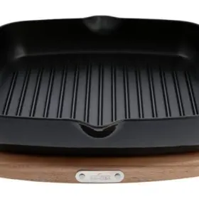 650f Groupe Seb 011644919245 Square Grill With Acacia Washers 11-inch Induction Broiler Safe Oven