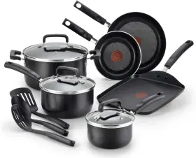32406041356 Groupe Seb T-fal Signature Nonstick Cookware Set 12 Piece Oven Broiler Safe 350f Pots And