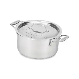 E7434664 Groupe Seb Simply Strain Stainless Steel Multipot With Straining Lid Induction 6-quart