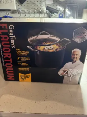 Guy Fieri 810115942269 Brand New S Signature Cookware Flavortown 8 Quart Hard Anodized Stock Pot