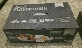 Gff-8017 Guy Fieris Flavortown New 3.2 Quart Ceramic Nonstick Ss Saucepan With Lid 450 F